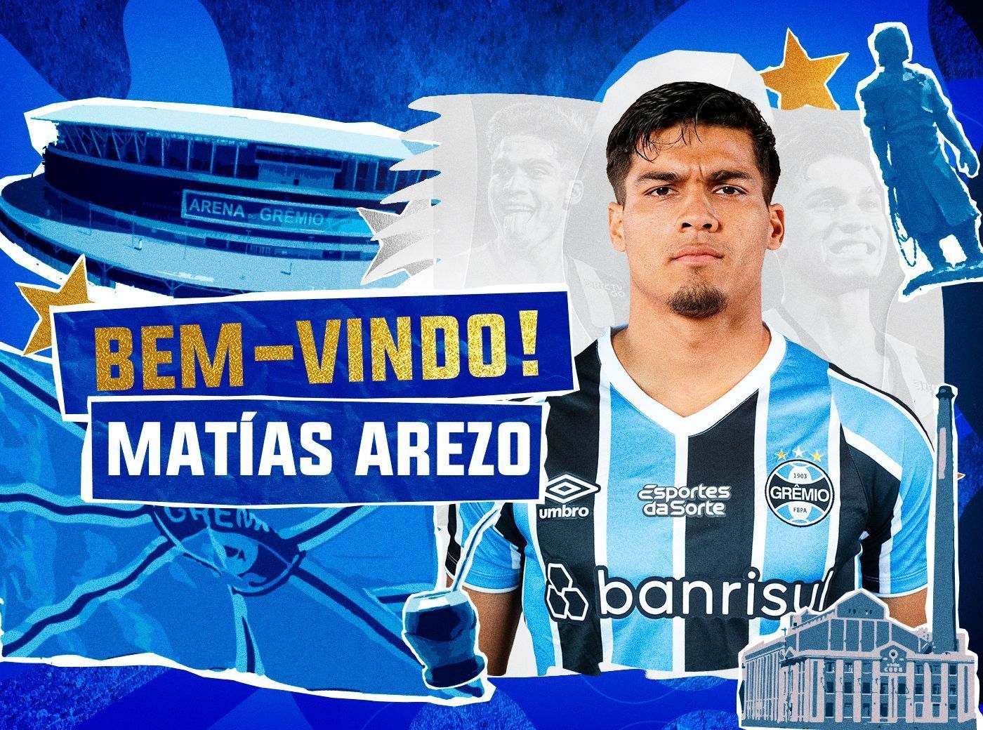 Grêmio anuncia contratação de centroavante uruguaio