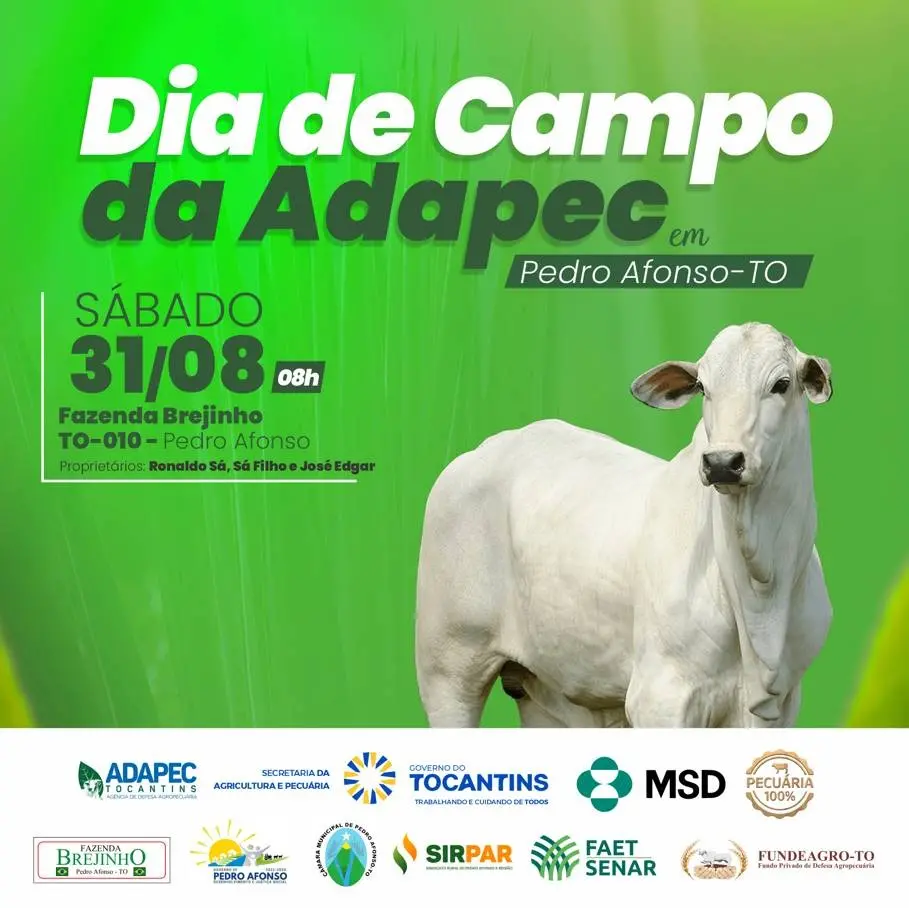 Defesa agropecuária será debatida em Dia de Campo da Adapec em Pedro Afonso