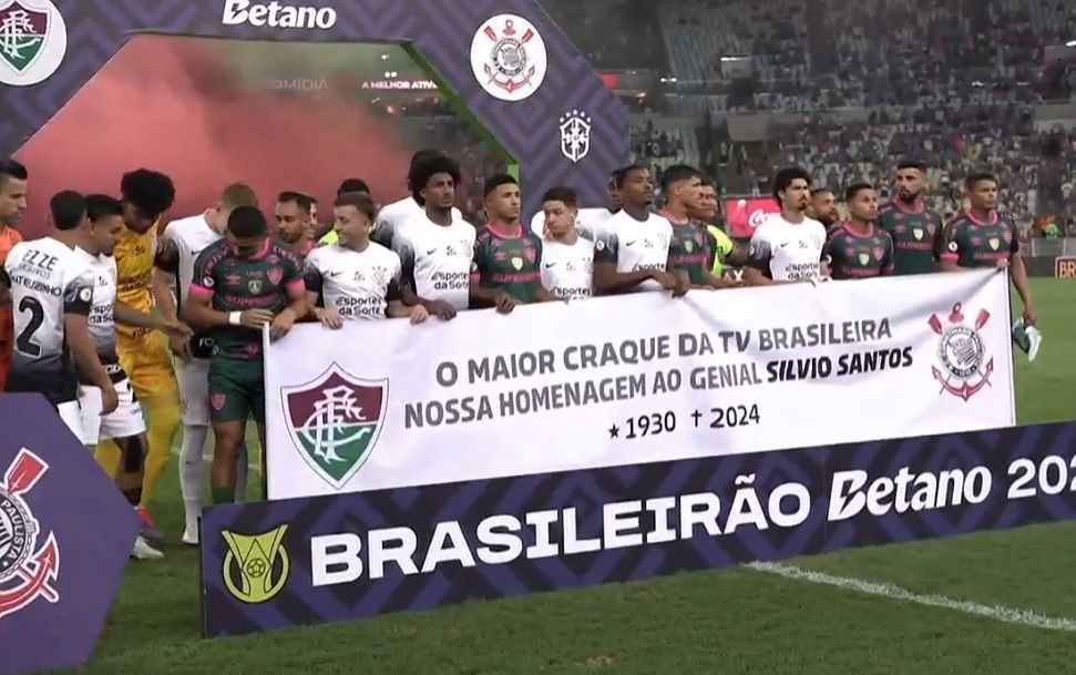 Fluminense e Corinthians se unem em homenagens a Silvio Santos no Maracanã